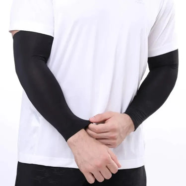 Manchons de Compression Bras -protection UV Cocoonease noirs, légers et respirants, parfaits pour le sport et l’extérieur.